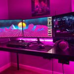 setup dual monitor estetik dan ergonomis 2025 dengan monitor arm dan kabel rapi