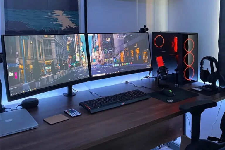 wallpaper dual monitor nyambung dan estetik tahun 2025 tema minimalis futuristik