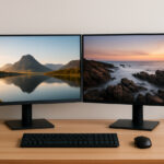 monitor dual setup ips 75hz budget 2025 untuk kerja dan editing kreatif