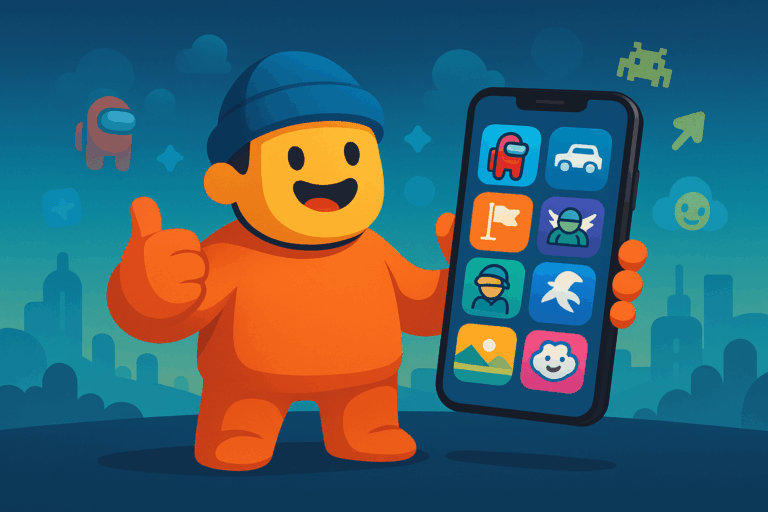Ilustrasi game Android ringan dengan tampilan modern dan cerah